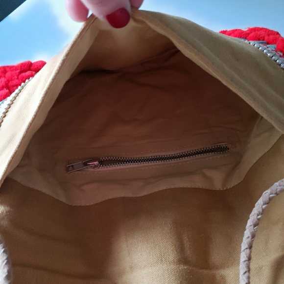 Anthropologie Beaded Pom Pom Envelope Clutch - Picture 6 of 8